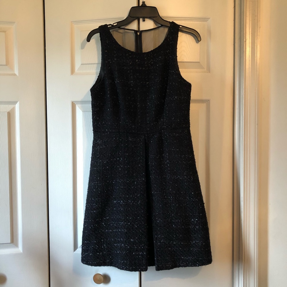Jennifer Lopez Black Boucle Dress Shimmer  8